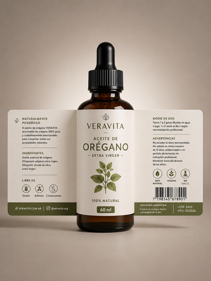 Aceite Esencial de Orégano Veravita 60 ml